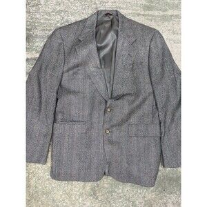 Hart Schaffner Marx Size 41R Gray Herringbone Blazer Jacket Sport Suit Coat
